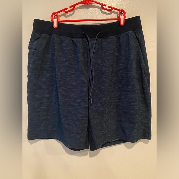 Lululemon Mens T.H.E. Linerless Training Performance Shorts Size M Navy Gym Run - Picture 2 of 8